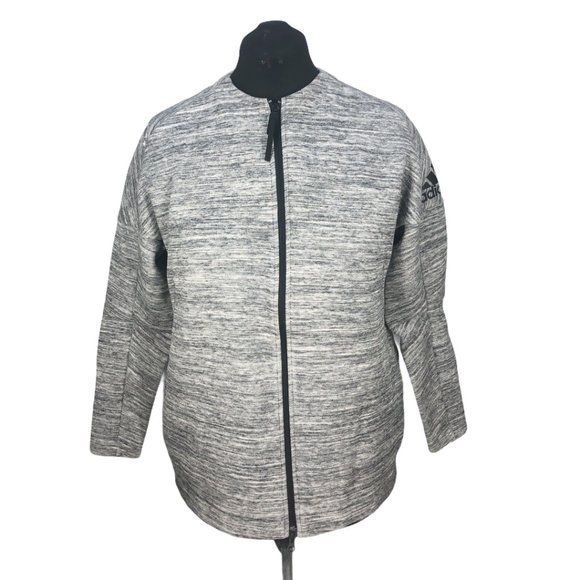 Adidas Gray Black ZNE Roadtrip Full Zip Jacket Md - Picture 2 of 15